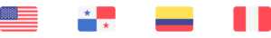 Banderas de países donde nos encontramos